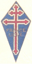 Croix de Lorraine. George Eve's F.F. Navy shoulder patch.