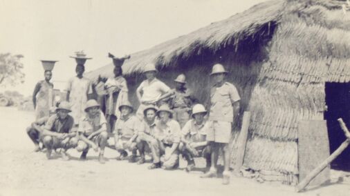 Fort Archambault. We stayed here 3 months. Rio, Eve, Creusat, Baudon, Leleu, Lt Imbert, Maurinkovic, Alen�on, Tracqui.