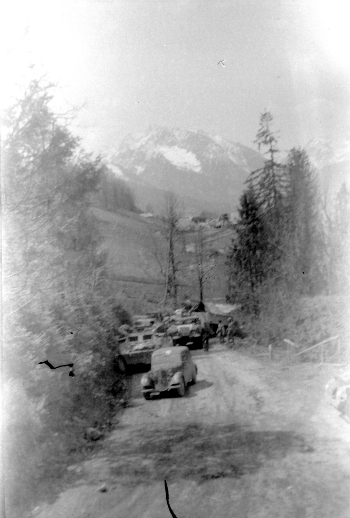 RMT line up their Half-Tracks on road to Berghof ready to greet latecomers 
